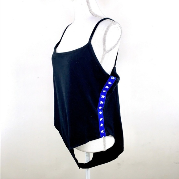 FOREVER 21 PLUS BLACK RED‎ BLUE STARS BODY SUIT - Picture 3 of 6